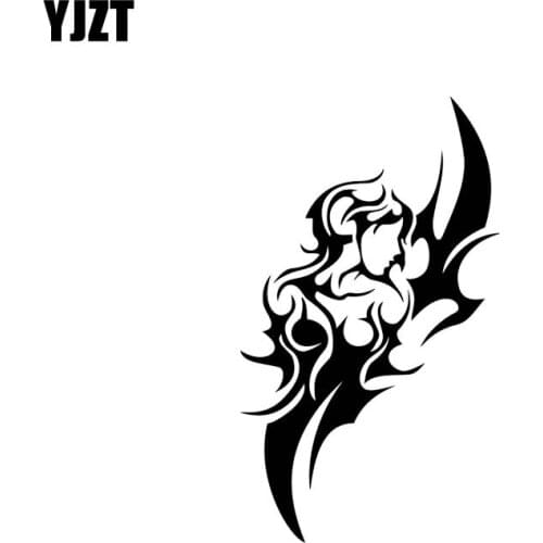 YJZT 7.6*13.1CM Artistical Sexy Girl Car Sticker Fantastic Silhoutte Fashion Style Cartoon Vinyl Decal Black/Silver C20-0727