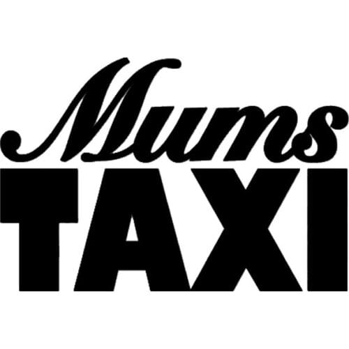 15*10.2CM MUMS TAXI Funny Novelty Car Sticker Decals Custom Vinyl Car Styling Window Accessories Black/Silver C9-0088