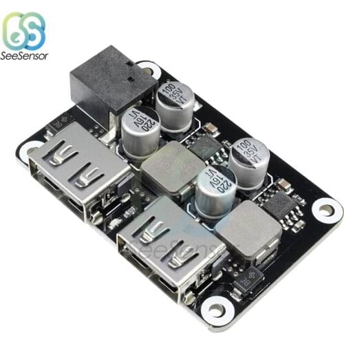 USB QC3.0 QC2.0 USB DC-DC Buck Converter Charging Step Down Module 6-30V 9V 12V 24V to 3-12V Fast Quick Charger Circuit Board 5V