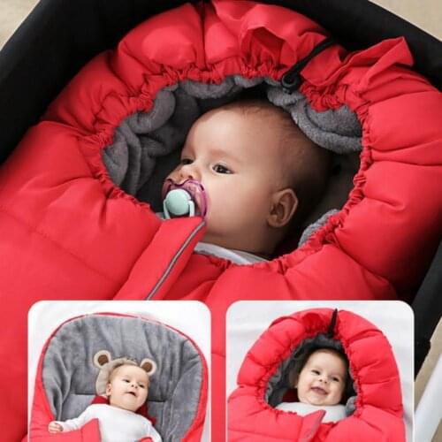 Winter Baby Sleeping Bag Cocoon Envelope Newborns Sleepsacks Blanket Envelope Bow Baby Carriage Sack Outer Swaddle Sack Thick wa