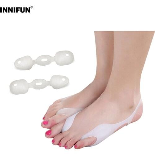 2 Pcs Foot Silicone Orthopedic Hallux Valgus Splint Corrector For Toes Separator Finger Pain Relief Pedicure Foot Care Tool