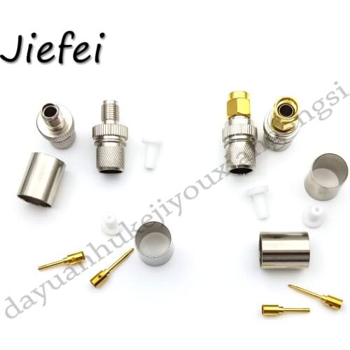 50-100pcs RF Connector ( RP ) SMA male / female jack crimp RG8 RG213 LMR400 RG214 cable straight