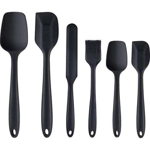 6 Piece Silicone Spatula Set Non-Stick Heat-Resistant Spatulas Turner for Cooking Baking Mixing Baking Tools