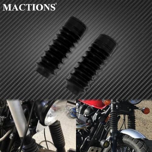 Motorcycle Black Front Fork Cover Gaiters Gators Boot Shock Protector Dust Shock Absorber For Triumph Bonneville T100 Speed twin