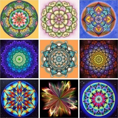 5D DIY Diamond Mosaic Flowers Diamond Painting Mandala Full Drill Round/Square Picture Of Rhinestone Decor Home