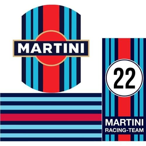 Cool MARTINI Racing Stickers Suitable for Car Bumper Window Motorcycle Personalized PVC Decals