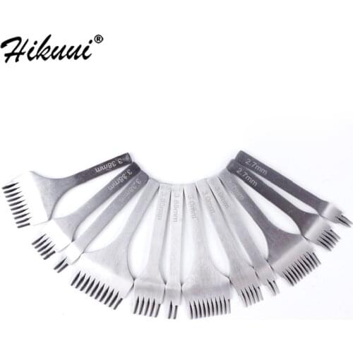 French Style Leather Craft Hole Punches Stitching Punch Tool Set 2.7/3.0/3.38/3.85 mm Leather Craft Europe Oblique Flat Cutter