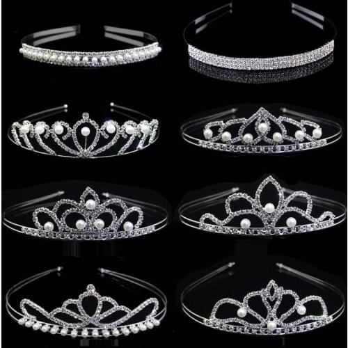 Beautiful Princess Tiaras and Crowns for Bridal Girls Elegant Hairbands Pearl Wedding Hair Jewelry Fashion Hair Accessories