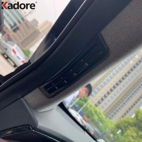 For Hyundai Santa Fe 2019 2020 Carbon Fiber A Pillar Air Conditioning Outlet Vent Cover Trim accessories 2pcs