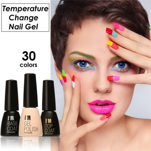 Focallure Fashion Series Temperature change nail polish gel long lasting 30 colors LED UV nail polish Salon Gel Varnish IM004