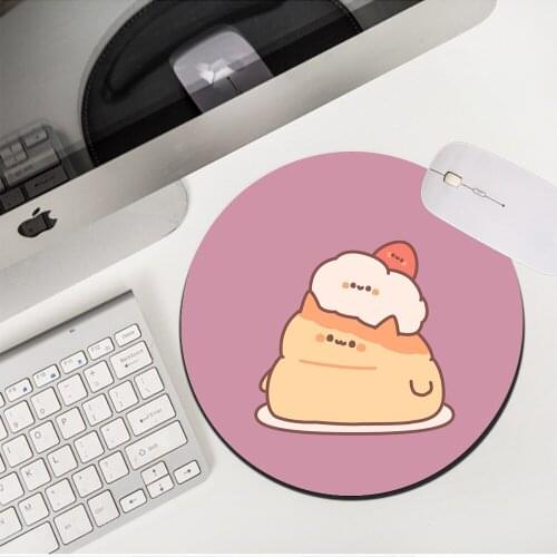 MRGLZY Drop Shipping Hot Sale Cute Kawaii pink Mouse Pad Cartoon Small MousePad PC Gaming Accessories 20X20/22X22 Rubber DeskMat