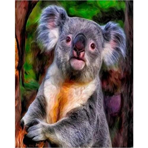 CHENISTORY 5d Diamond Painting Kits Koala Embroidery Living Room Wall Decoration Mosaic Animal Handmade Gift Diamond Art