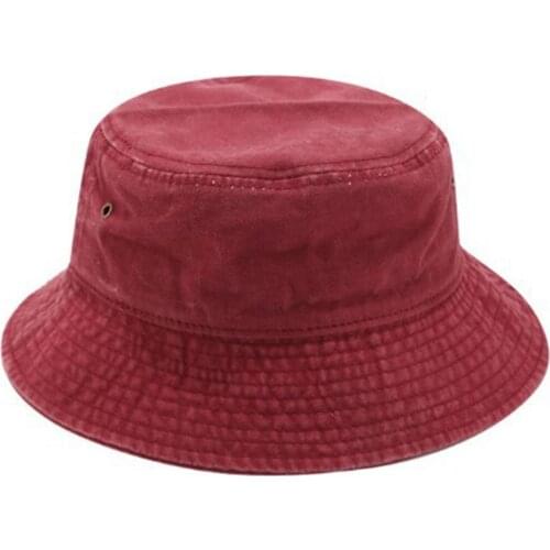 New Denim Bucket Hats Women Summer Sunscreen Hat Men Pure Color Sunbonnet Cotton Outdoor Fisherman Hat Beach Cap