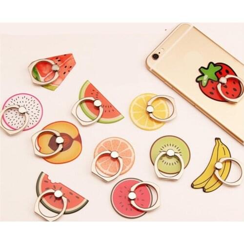 360 Degree Fruits Watermelon Finger Ring Smartphone Stand Holder Mobile Phone Holder Stand For iPhone iPad Huawei All Phone