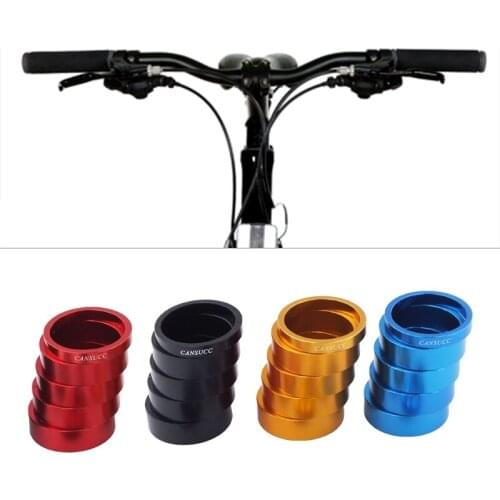 Bike Headset Spacers, Aluminum Alloy Stem Washer Kit 5/10mm Bicycle Headset Front Fork Spacer Stem Bike Washer G99D