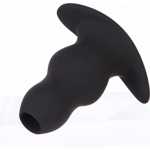 M Size Silicone Anal Plug Hollow Butt Plug Enema Anal Beads Anal Sex Toys for Woman Men Prostate Massager Adult Gay Products