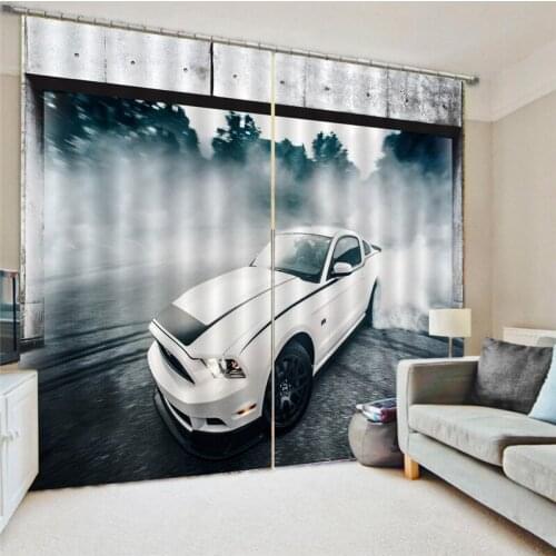 Custom size Luxury Blackout Fashion Sedan 3D Window Curtains For Living Room kids Bedroom Drapes Cortina Rideaux Cushion cover