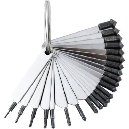 DZQ Feeler Gauge 22 Blades with Rocket Shape Head High Quality Measuring Tool for Stone Inlaying