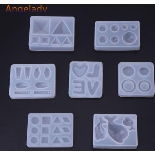 Silicone Mold DIY Jewelry Making Geometric Crafts Mirror Decorative Epoxy Resin JUL3