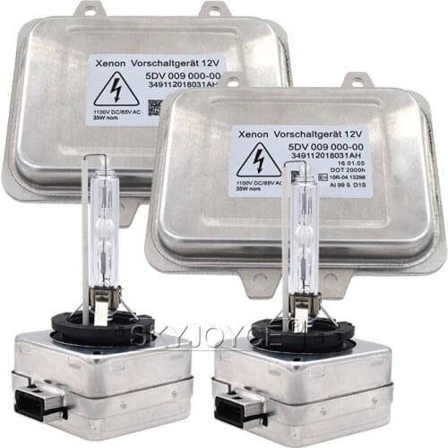 SKYJOYCE 12V Car Light D1S Xenon HID Kit 35W D3S 6000K 8000K 4300K 5000K D1S HID Headlamp Bulbs 5DV 009 000-00 Ballast Xenon Kit