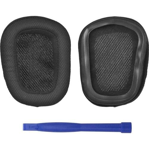 Replacement Protein Leather Memory Foam Earpads Ear Cushion Pads Cover for Logitech G633 G933 Headphones