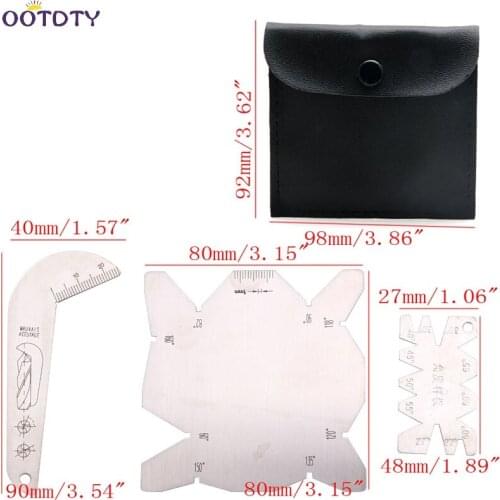 Drill Bits Angle Gauge Dirll Sharpener Tools S/S Inspection Angle Gage 3Pcs/Set-25