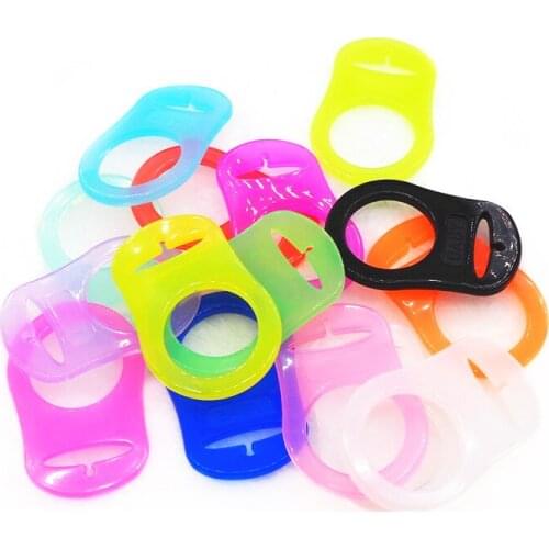 13 color) 500pcs/lot BPA Free Food Grade Silicone Baby Pacifier Adapter Chain Holder Rings Dummy MAM rings for Napkin NUK