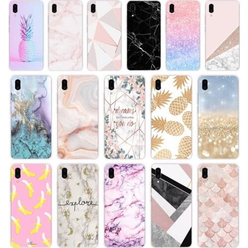 347FG pink white blue marble gift Soft Silicone Tpu Cover phone Case for Meizu Pro 7 Plus X8 C9 Pro Note 9 case
