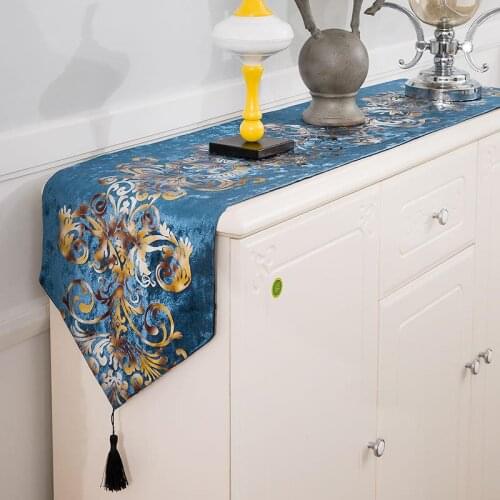 European American modern table flag Chinese coffee table runners bed end towel 210cm 250cm 270cm 300cm