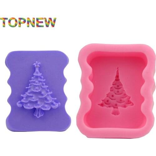 Christmas Tree shape 3D sugar cake mould chocolate jelly mould handmade soapmold baking tools 2344