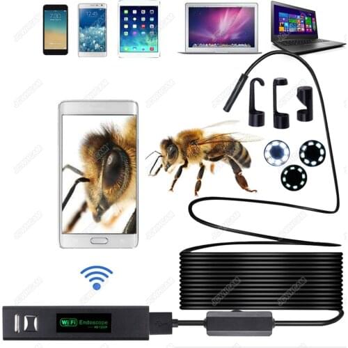 IP68 HD 10M 8LED Semi Rigid Cable Endoscope for IOS,Mac,Windows Endoscope Camera wifi Endoscope wifi inspection camera 2M 3M 5M