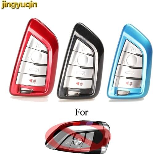 Jingyuqin ABS Paint Remote Car Key Case Cover for BMW X5 F15 X6 F16 G30 7 Series G11 X1 F48 F39 Accessories 4 Buttons