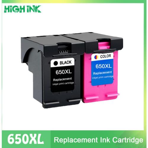 Compatible Ink Cartridge 650XL Replacement for HP 650 XL for HP650 Deskjet 1015 1515 2515 2545 2645 3515 3545 4515 4645 printer