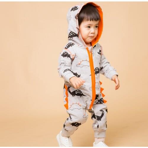 New Cartoon Baby Conjoined Clothes Spring and Autumn Europe and America Long Sleeves Baby Rompers