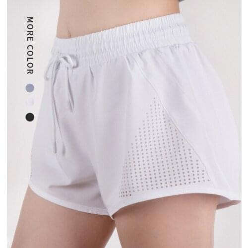 Summer Women Gym Fitness Shorts Fake two-piece Quickly-dry Hot Workout Running Jogging Swimming Shorts