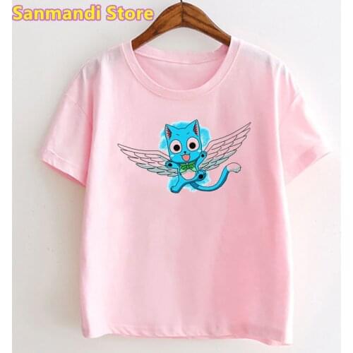 2021 Hot Sale FAIRY TAIL Cartoon Print T Shirt Kids Clothes For Girls/Boys Tshirt Angel Wings T-Shirt Children Clothing Tops