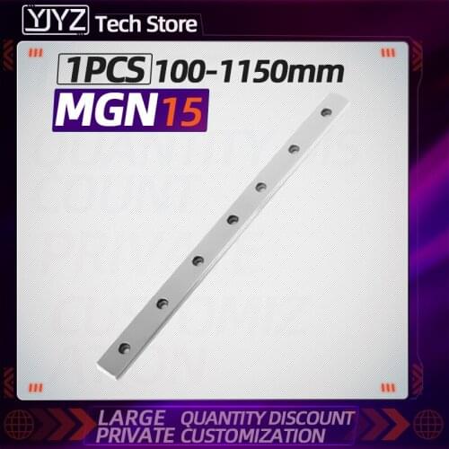Free shipping 1pcs MGN15 Miniature linear guide L=100 150 200 250-1150mm for MGN15 linear guide, for 3D printer