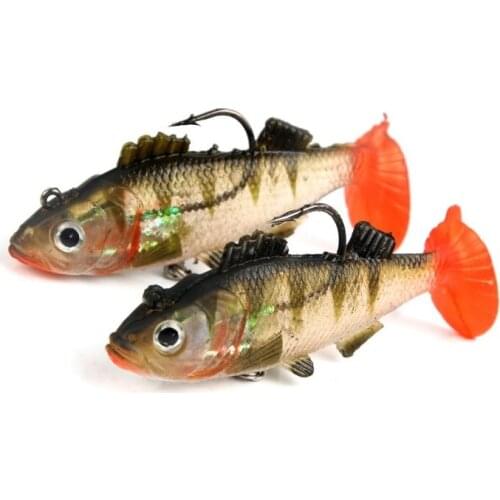 9cm 19 g soft fish with lead and hook in its body for lure fishing smart fish 30 pcs