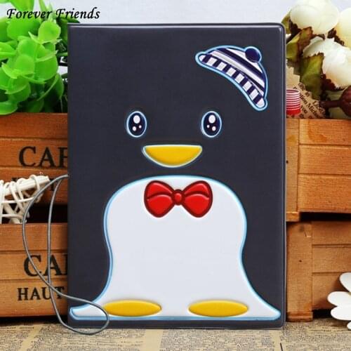 New Lovely 3D PU&PVC passport Cover , ID Credit Card Cover business Card -ID Holders for travel -Little Penguin pattern