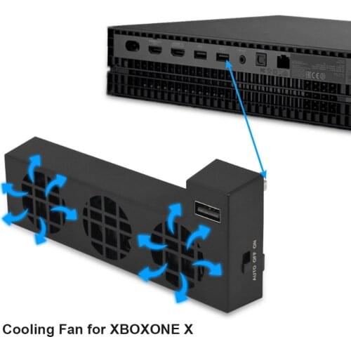 Portable Temperature Control Cooling Fan for Xbox One X Series Console External 3 Fans Reduction Power Consumption Cooler
