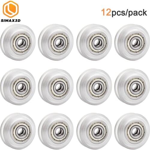 SIMAX3D Clear V-Slot Polycarbonate Wheel Plastic Pulley Linear Bearing for Creality CR-10/10S S4/S5 Ender 3 Pro 3D Printer Parts