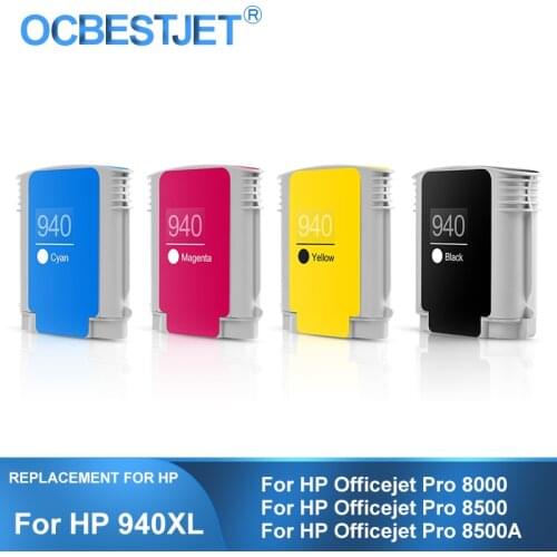 [Third Party Brand] For HP 940 XL 940XL Replacement Ink Cartridge For HP Officejet Pro 8000 8500 8500A (C4906A C4907A C4908A)
