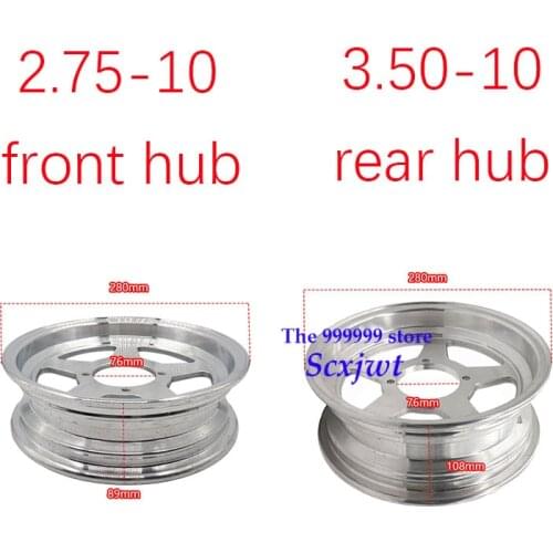 10 inch 2.75-10 front or 3.50-10 rear wheel vacuum rim Aluminium alloy wheel hub For monkey bike motorcycle modified accessories