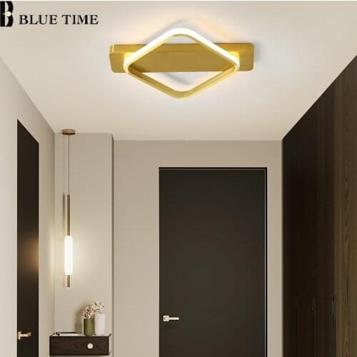 Gold Frame LED Ceiling Lights Home Small Chandeliers Decor Ceiling Lamps for Living Room Dining Room Indoor Corridor Aisle Light