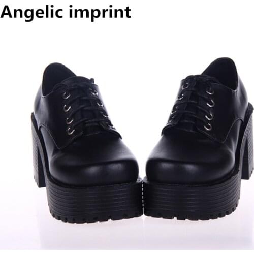 Angelic imprint handmade mori girl lolita shoes woman cosplay punk shoes lady high heels Pumps women princess dress shoes 8cm