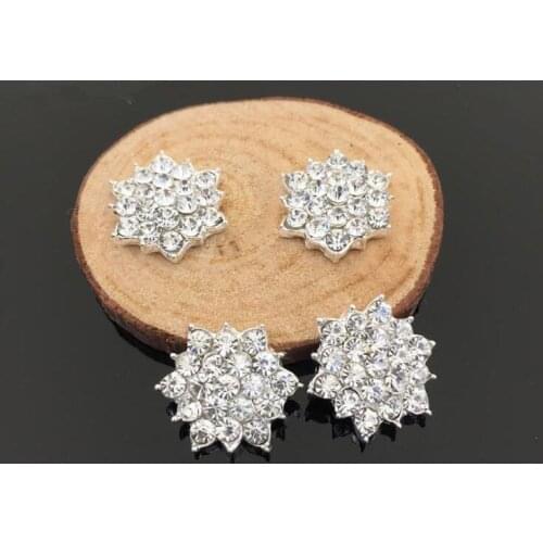 20pcs Alloy Silver/Gold Rhinestone Hair Embellishments Cellphone Decoration Accessories