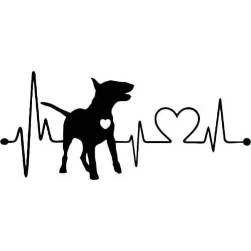 18CM*7.9CM Bull Terrier Waterproof Vinyl Animal Car Decal Sticker Suitcase sticker Laptop Helmet Skateboard Sticker