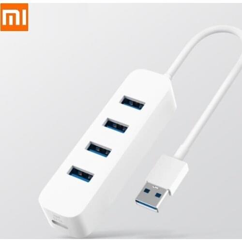Youpin 4 Ports USB3.0 Hub with Stand-by Power Supply Interface USB Hub Extender High speed transmission for PC Laptop