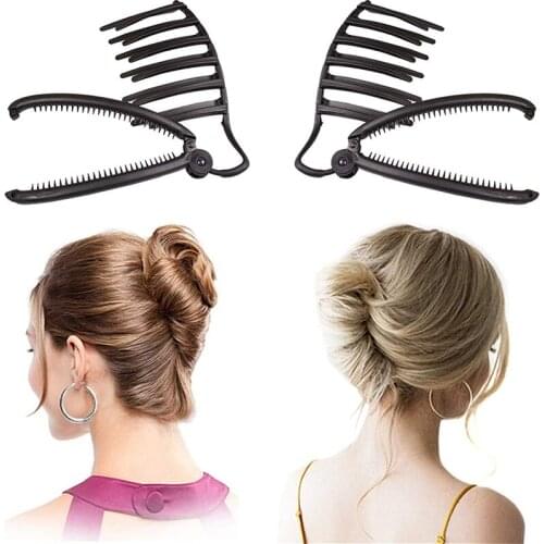 2PC Modern Stylish Braided Hairpin Women Girls Quick French Twist Hairpin Hair Pin Clip Invisible Inserting Hairpins Accessories