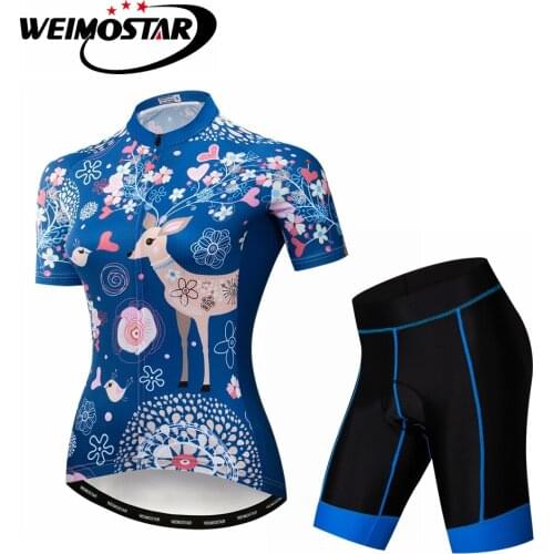 Women Cycling Jersey Set Summer Cycling set Racing Bicycle Clothing Suit Breathable Mountain Bike Clothes Sportwears Youth